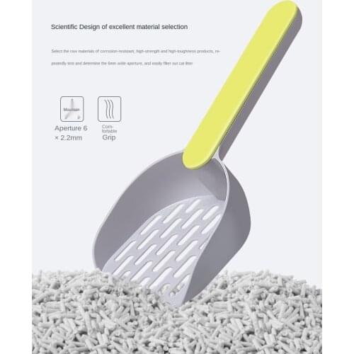 The new pet cat litter shovel instant filter cat litter cat poop cleaning tool two-color ABS cat poop shovel