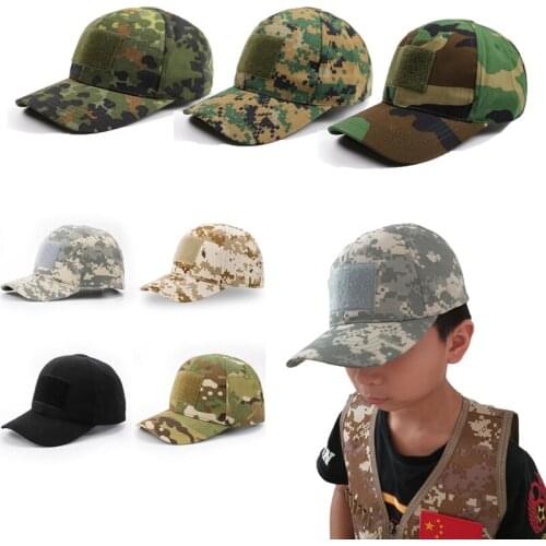 Outdoor CS Shooting Tactical Children Kids Baseball Cap Military Combat Training Camping Hunting Army Airsoft War Game Cap Hats