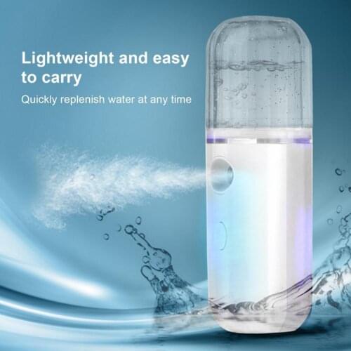 Portable Spray Humidifier Easy to Carry USB Charging Facial Sprayer ABS Household Facial Steaming Water Sprayer for Purse