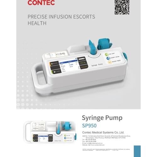 CONTEC Syringe Pump LCD Alarm Function Extermal Power Supply SP950