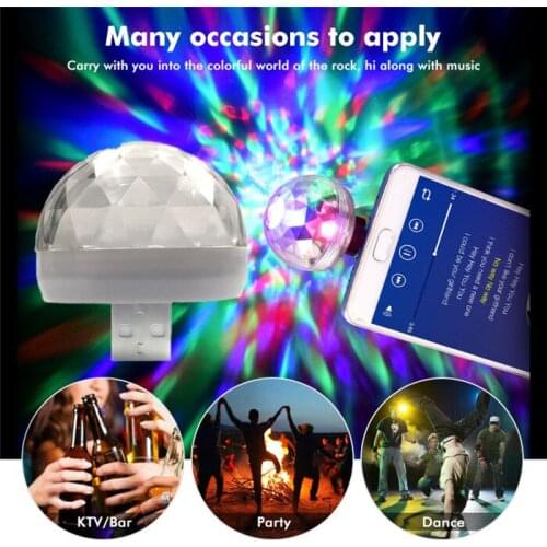 LED USB Atmosphere Light Car Auto Lamp Colorful Music Sound Light for Party Holiday Wedding Holiday Party KTV Atmosphere Lamp