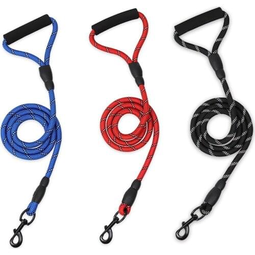 Reflective Dog Leash Durable Training Running Strong Rope Medium Big Dog Collar Leashes Lead Rope For Labrador Rottweiler