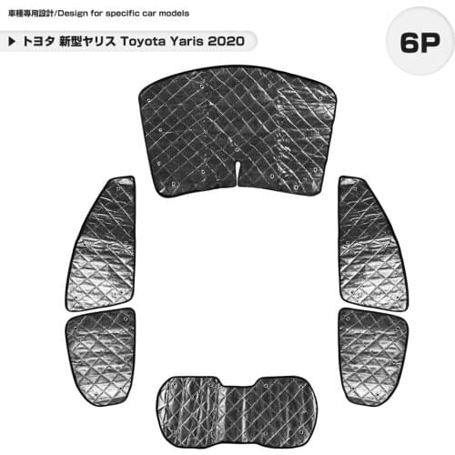 Toyota Yaris 2020 sunshade black mesh 5 layers structure outdoor all windows car model exclusive design car overnight stay