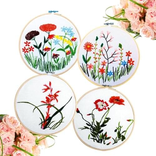 Cross Stitch Machine Bamboo Frame Embroidery Hoop Ring Round Hand DIY Needle craft Household Sewing Tool