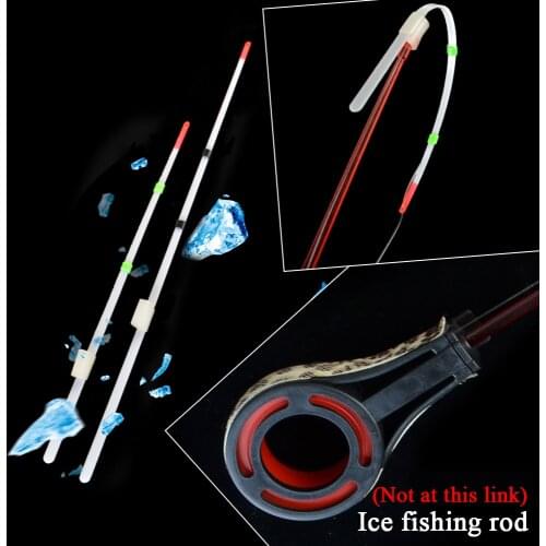 FISH KING 20pcs/pack 100mm-180mm Winter Ice Fishing Top Stainless Steel Handle Portable Ice Rod Tip Outdoor Fishing