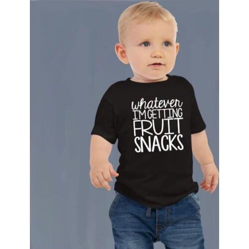 Whatever I'm Getting Fruit Snacks Shirt Kids Unisex Funny T Shirts Summer Children Short Sleeve Fashion Tees Tops Clothes
