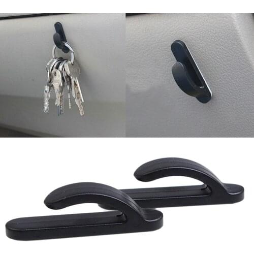 2Pcs New Style Convenient Black Auto SUV Car Truck Self Adhesive Hook Hanger Bag Purse Organizer Holder