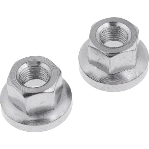 2 Pieces 9mm Replacement Bicycle Bike Rear Hub Axle Nut - Lightweight, Strong & Durable Large Flange Bike Nuts Cycle Parts