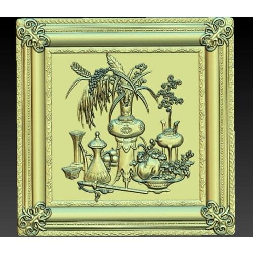 3d model relief for cnc engraver carving in STL file format - art decoration painting