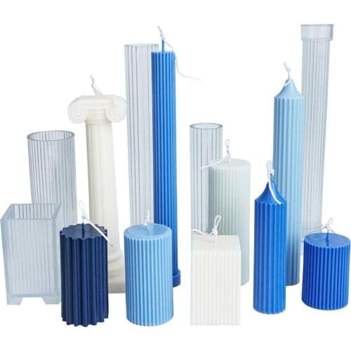 9 Pcs/Set Candle Molds For Cylinder Scented Candle Making Plastic Handmade DIY Aromatherapy Candle Mould Set