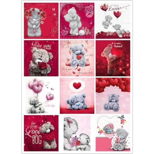Diy Diamond Embroidery, Diamond Painting, Rhinestone Mosaic Cartoon Bear Picture Cross Stitch, Handicrafts