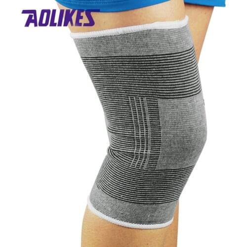 AOLIKES 1 Pair Knee Brace Support For Volleyball Fitness Running Cycling Knee Protector Knee pads Sports Safety rodillera