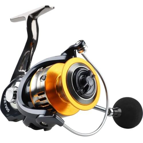 DONQL Metal Spool Spinning Reel 8kg Max Drag Fishing Reel 6+1BB 2000-7000 Series Alloy Casters Reel Carp Spinning Fishing Coil