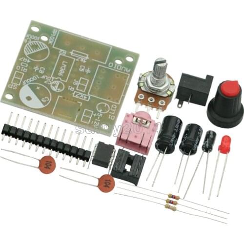 DIY Kit LM386 Super Mini Audio Amplifier DIY Kit Suite Trousse LM386 Amplificador Module Board 3.5mm 3-12V