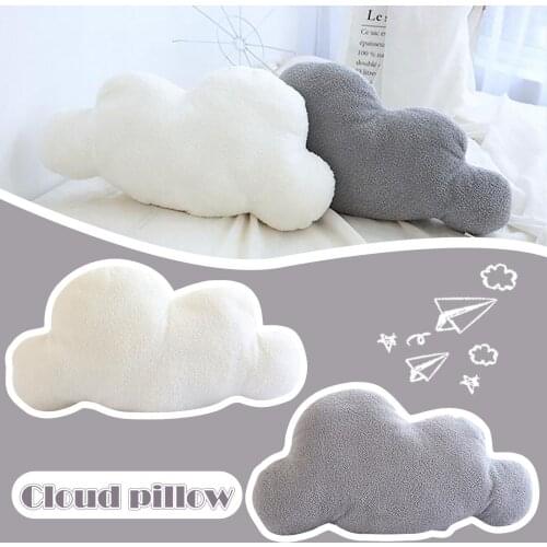 Soft Velvet Cloud Outdoor Pillow Soft Car Plush Napping Pillow Sofa Back Cushion Creative Girls Gift Cojines Modern Home Decor