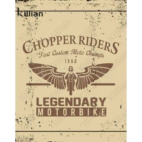 Metal Plate Motorcycle Art Advertising Metal Poster Text Retro Painting Bar Club Home Decoration Wall Metal Plaque Tin Sign