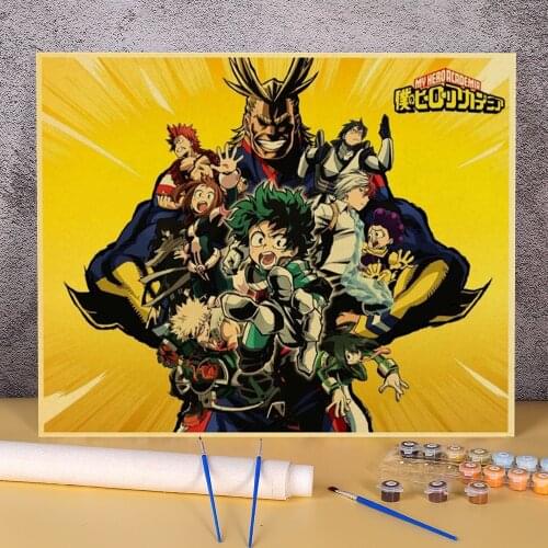 My Hero Academia Coloring By Numbers Painting Kit Oil Paints 40*50 Boards By Numbers Wall Paintings Adults Wholesale