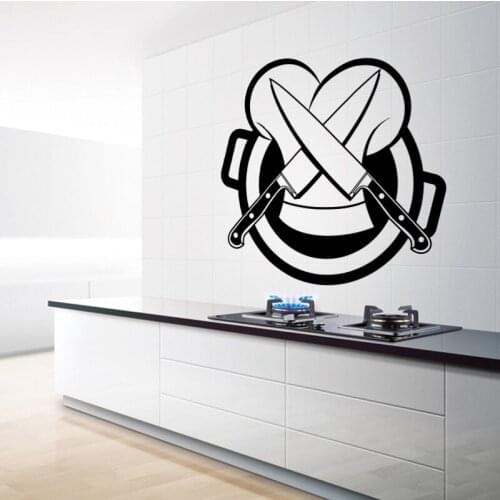 Hot Sale Removable Knives Kitchen Stickers Home Decor Murals Wall Sticker Wallpaper Cuisine Chef Decoration 4105