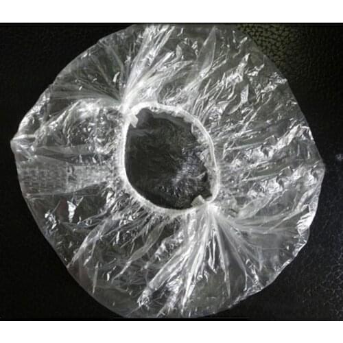 100pcs/lot Disposable Shower Caps Hat Clear Spa Hair Salon Hotel One-Off Bathing Elastic Shower Cap Bath Caps Bathroom Products
