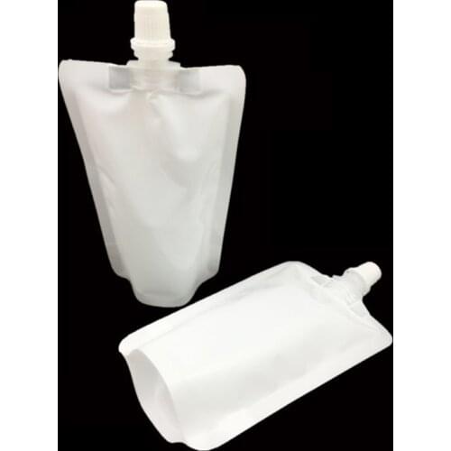 DHL 1000Pcs/Lot 10*17.5cm 250ml White Empty Stand Up Spout Bag Storage Doypack Spout PE Plastic Packing bags Jelly Juice Pocket