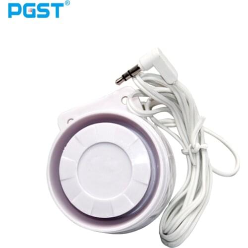 PGST Wired Siren Speaker 3.5mm jack for Wireless Alarm System Home Security PG107 PG106 PG105 PG103