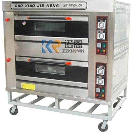 Professional 2 Deck Bakery Machines 4 Trays Oven Bakery Equipment Bread Pizza Baking Machine with High Capacity