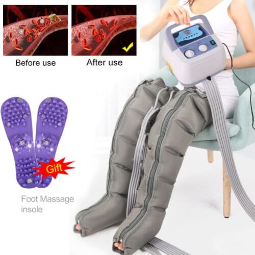 6 Cavity Air Wave Massage Pressotherapy Professional Physiotherapy Air Pressure Automatic Cycle Air Compression Massage Machine