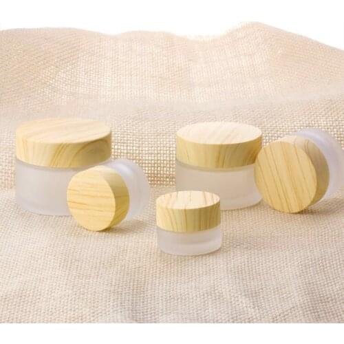 5g-50g Mini Glass Empty Jar Pots Cosmetic Makeup Inner Lid Face Cream Lip Balm Container Travel Portable Refillable Bottles