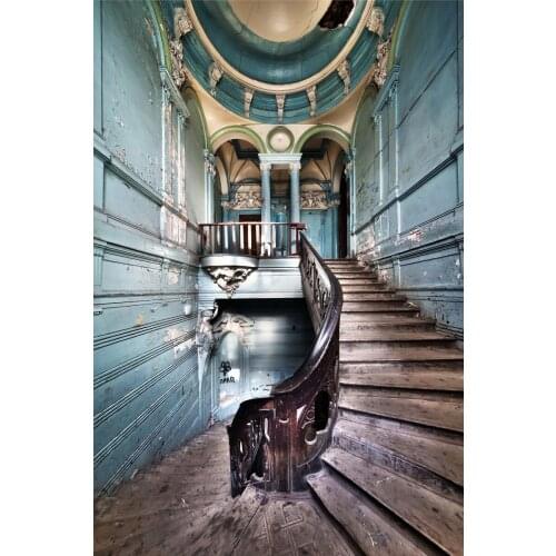 Nitree Photo Studio Props Photography Backdrop Gothic Take Pictures Dilapidated Stairs Old Wall Vinyl Background For Portrait