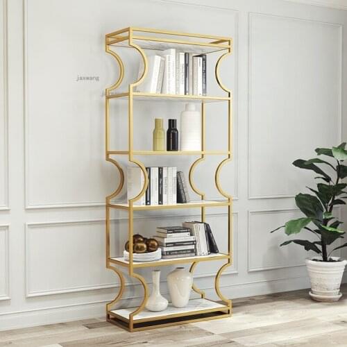 Nordic Wrought Iron Dormitory Bedroom Bookshelf Office Home Multi-layer Storage Holders Living Room Hallway Porch Display Rack