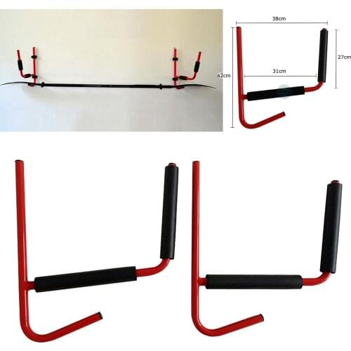 Heavy Duty Kayak Storage Hook Rack Wall Mounted Holder Canoe Carrier Wall Bracket Red