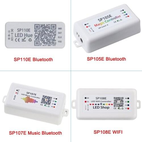 SP108E 107E 105E 110E Led Controller WIFI Bluetooth Music Controller by smart phone APP For WS2811 WS2812B WS2813 SK6812 Strip