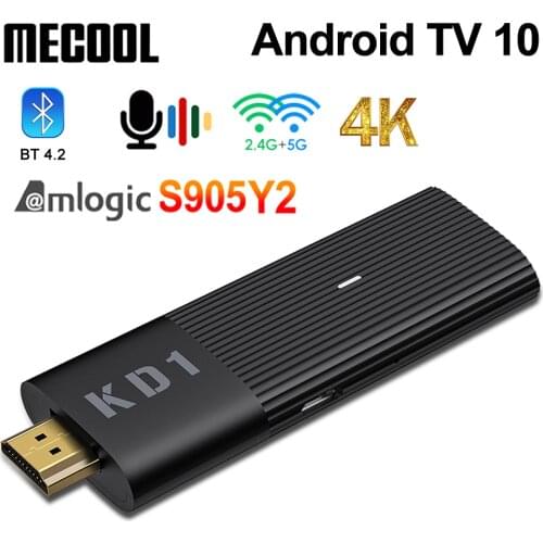 2021Mecool Android 10 KD1 TV Stick Amlogic S905Y2 TV Box 2GB16GB BT4.2 4K 2.4G&5G Dual Wifi Support Google Certified Set Top Box