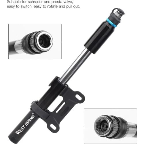 Universal Mini Foot Ball Inflator Bicycle Basketball Inflator Portable Universal Small Size Pump Schrader Presta Valve-Black