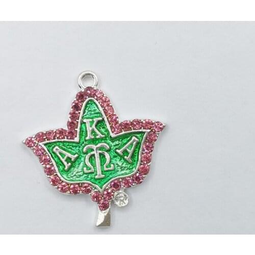 20Pcs Green Purple Rhinestone Letter Foliage Charms Women DIY Bracelet And Necklace Jewelry Accessories