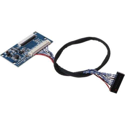 1Set LVDS 1ch 20Pin to 40Pin TTL Signal LCD Driver Board Converter Board for 7-10.1 inch 1024x768 LCD Panel with Cable
