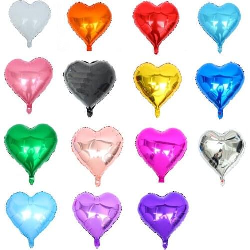 10Pcs/Lot 18 Inch Balloon Heart-shaped Wedding Foil Balloon Inflatable Gift Birthday Party Party Decoration Ballon Wholesale