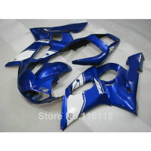 100% new fairing kit for YAMAHA R6 1998-2002 blue white YZF R6 plastic fairings set 98 99 00 01 02 #3237