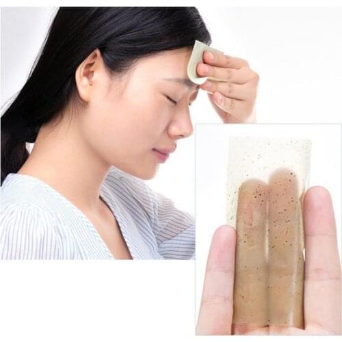 100pcs Face Oil Absorbing Paper Plant Fibers Breathable Blotting Handkerchief Korea Fragrant Clean Tissue Color Random Delivery