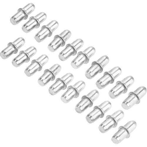 20Pcs 5x15mm Metal Cabinet Wardrobe Shelf Support Pins Studs Pegs Furniture Holder Shelf Bathroom Shower Glass Bracket