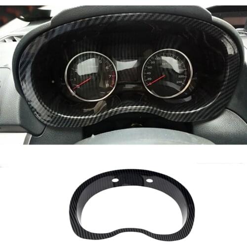For Subaru WRX / WRX STI 2015-2020 Accessories Carbon Fiber Printed Interior Dashboard Meter Decoration Cover Trim
