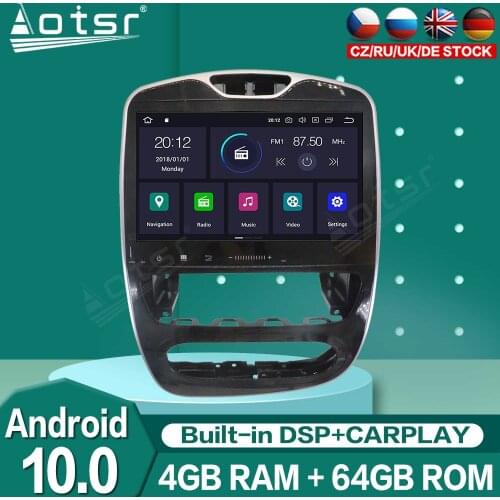 Car radio Android 10 Audio For Renault Clio 2016-2018 Car Multimedia Player DVD GPS Navi Stereo Head Unit Recorder Carplay DSP
