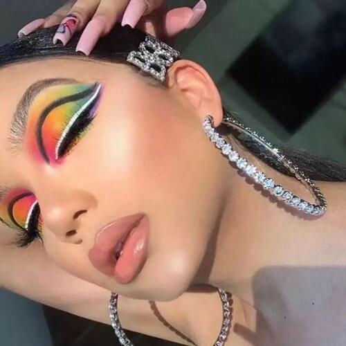 Big Hoop Earrings Rhinestone luxury designer womens jewelry Brinks wedding jewelry statement Earrings accessories wholesale