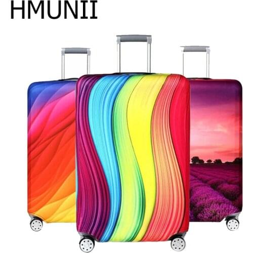 HMUNIIHot fashion Elastic Fabric Luggage Protective Cover Suitable18-32 Inch Trolley Case Suitcase Dust Cover Travel Accessories