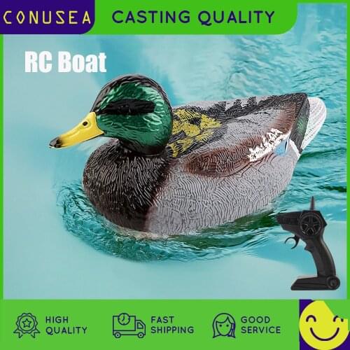 Kids Rc Racing Boat Simulation Remote Control Boat Duck Shape 2 In 1 Remote Model Mini Ship for Kids Finder Fish Toys for Boys