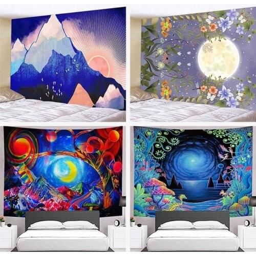 Home decoration background cloth background wall 3D digital printing tapestry Mural large size tapestry