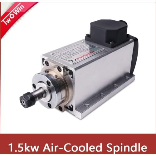 1.5kw Air Cooled Spindle motor 110V/220V Square Air-cooling Spindle Milling Spindle for CNC Engraving Wood Router