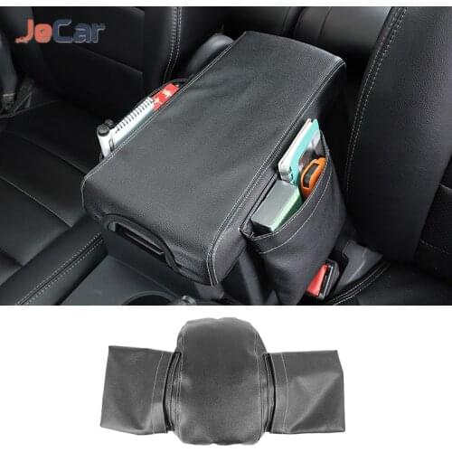 Leather Central Armrest Box Cover For Jeep Liberty Armrest Box Holster Decoration For Dodge Nitro 2007-2012 Car Accessories