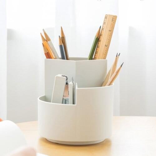 Creative Rotating Pen Holder, Multifunctional Large-capacity Storage Box, Desktop Organizer, Student Office Pen Holder