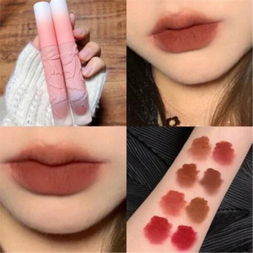 Luckgo 8 Colors Retro Velvet Matte Lipstick Waterproof Long Lasting Lip Gloss Silky Lip Stick Natural Sexy Red Lip Makeup TSLM2
